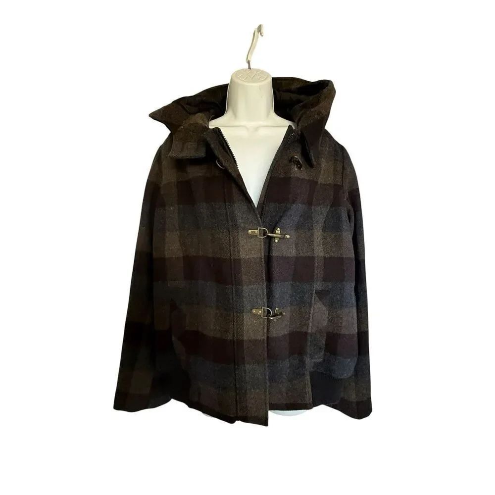 Hydraulic Blue Jean Brand Vintage Plaid Coat Women’s Size L